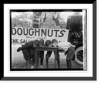 Historic Framed Print, Doughnut eating contest, 5/20/22,  17-7/8" x 21-7/8"