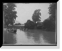 Historic Framed Print, [Bridge entrance from canal, Belle Isle Park, Detroit, Mich.],  17-7/8" x 21-7/8"