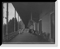 Historic Framed Print, [Lake George, N.Y., the veranda, Hotel Marion on Lake George],  17-7/8" x 21-7/8"