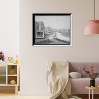 Historic Framed Print, The Barracks, Fort Oglethorpe, Chicamauga [i.e. Chickamauga-Chattanooga National Military] Park, Ga.,  17-7/8" x 21-7/8"