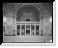 Historic Framed Print, Main stairway, Metropolitan Museum of Art, New York,  17-7/8" x 21-7/8"