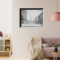 Historic Framed Print, West Market St. [Street], Indianapolis, Ind.,  17-7/8" x 21-7/8"