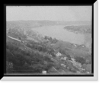 Historic Framed Print, Up the Ohio from Mt. Adams, Cincinnati, Ohio,  17-7/8" x 21-7/8"