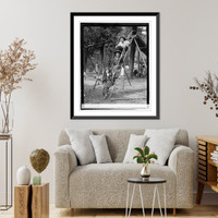 Children in costume on steps of sliding board, 9/7/22, Antique Wall Art