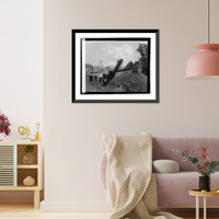 Historic Framed Print, Digging new conduit, [10/3/22] - 2,  17-7/8" x 21-7/8"