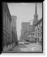 Historic Framed Print, Fourth St. [Street], west from Main [Street], Cincinnati, Ohio,  17-7/8" x 21-7/8"
