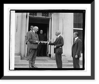 Unidentified men at entrance of office building, 10/27/22, Antique Wall Art