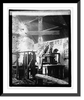 Crucifix in burned church interior, 10/26/22, Vintage Poster