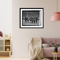 Historic Framed Print, Girls rifle team Central High, 11/2/22,  17-7/8" x 21-7/8"