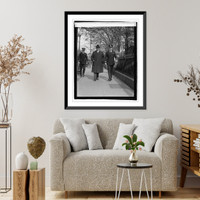 Historic Framed Print, Denby & Comdr. Adolphus Andrews, 11/9/22,  17-7/8" x 21-7/8"