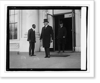 Historic Framed Print, Harding & Christian leaving W.H., 11/21/22,  17-7/8" x 21-7/8"