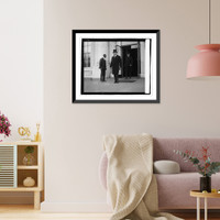 Historic Framed Print, Harding & Christian leaving W.H., 11/21/22,  17-7/8" x 21-7/8"