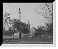 Historic Framed Print, Military exercises in Marion Square, Charleston, S.C.,  17-7/8" x 21-7/8"