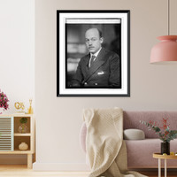 Historic Framed Print, Commander Jerome C. Hansacker, 1/8/23,  17-7/8" x 21-7/8"