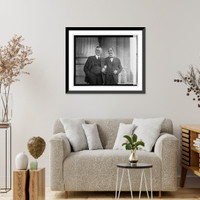 Historic Framed Print, Leuront & Sen. Chas. P. Brau[...], 2/5/23,  17-7/8" x 21-7/8"