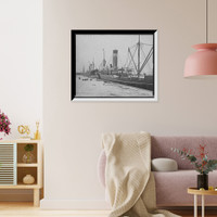 Historic Framed Print, Gordon's wharves, Savannah, Ga.,  17-7/8" x 21-7/8"