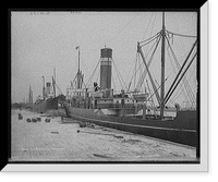 Historic Framed Print, Gordon's wharves, Savannah, Ga.,  17-7/8" x 21-7/8"