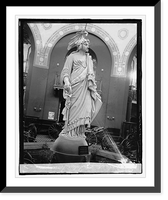 Historic Framed Print, Liberty statue museum,  17-7/8" x 21-7/8"