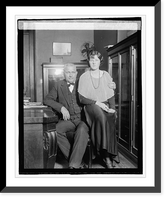 Historic Framed Print, Senator Bursum & Daughter, 3/13/23,  17-7/8" x 21-7/8"