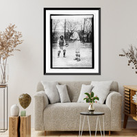 Historic Framed Print, Ben April, catcher & Chas. Barker, Tech., '23,  17-7/8" x 21-7/8"