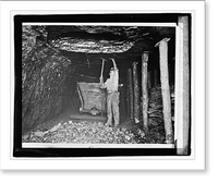 Historic Framed Print, Coal mining,  17-7/8" x 21-7/8"