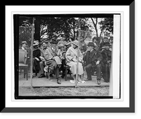 Historic Framed Print, Pres. & Mrs Harding at tennis match, 5/11/23,  17-7/8" x 21-7/8"