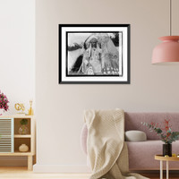 Historic Framed Print, Shr[...] Co[...]t [Native American in traditional clothing], 5/29/23,  17-7/8" x 21-7/8"