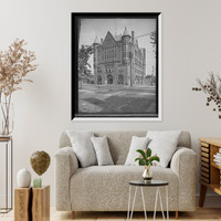 Historic Framed Print, Masonic Temple, Saginaw, Mich.,  17-7/8" x 21-7/8"