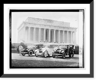 Shriner automobiles Esten A. Fletcher" and "Frank C. Jones" at Lincoln Memorial", Historic Reproduction
