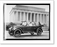 Shriner automobile Illustrious Potentate, Almas Temple, Leonard P. Steuart" at Lincoln Memorial" - 2, Antique Wall Art
