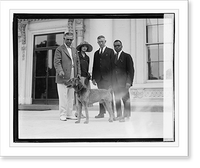 Historic Framed Print, [Group with dog], 6/15/23,  17-7/8" x 21-7/8"