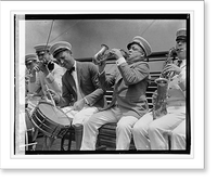Military band members playing instruments Classic, Historic Print