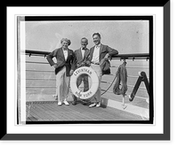 Three men on ship Leviathan, New York"" Classic, Vintage Wall Art