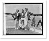 Three men on ship Leviathan, New York"" Classic, Vintage Wall Art