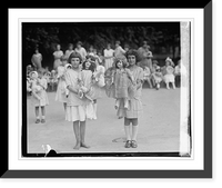 Historic Framed Print, [Girls with dolls],  17-7/8" x 21-7/8"