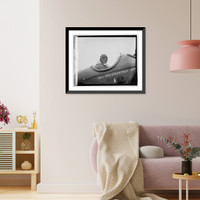 Historic Framed Print, Dwight Davis in aero., 9/18/23,  17-7/8" x 21-7/8"