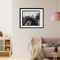 Historic Framed Print, Coolidge at Wash. Memorial, 11/1/23 - 3,  17-7/8" x 21-7/8"