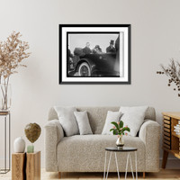 Historic Framed Print, Coolidge at Wash. Memorial, 11/1/23 - 3,  17-7/8" x 21-7/8"