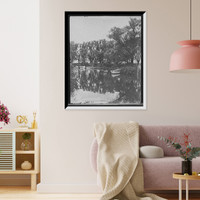 Historic Framed Print, Gauthier's Canal, Lagoon Park, Sandwich, Ontario,  17-7/8" x 21-7/8"