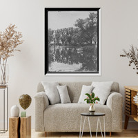 Historic Framed Print, Gauthier's Canal, Lagoon Park, Sandwich, Ontario,  17-7/8" x 21-7/8"