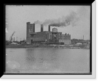 Historic Framed Print, Edison Electric plant [Detroit Edison Company], Detroit, Mich.,  17-7/8" x 21-7/8"