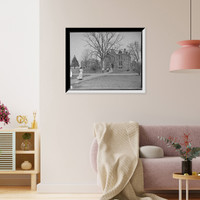 Historic Framed Print, Shattuck and Williston Halls, Mt. [Mount] Holyoke College, South Hadley, Mass.,  17-7/8" x 21-7/8"