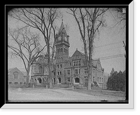 Historic Framed Print, Mary Lyon Hall, Mt. [Mount] Holyoke College, South Hadley, Mass.,  17-7/8" x 21-7/8"