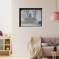 Historic Framed Print, Mary Lyon Hall, Mt. [Mount] Holyoke College, South Hadley, Mass.,  17-7/8" x 21-7/8"