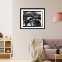 Historic Framed Print, Coolidge at Wilson funeral, 2/6/24 - 3,  17-7/8" x 21-7/8"