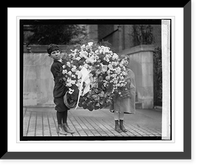 Two children holding wreath, Wilson funeral(?), Vintage Poster