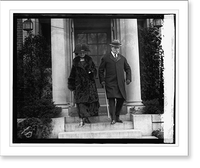 Historic Framed Print, Secty. & Mrs. Hughes 2/3/24,  17-7/8" x 21-7/8"