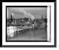 Historic Framed Print, Norfolk & Wash. fire - 2,  17-7/8" x 21-7/8"