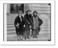 Historic Framed Print, [Three women,] 2/7/24,  17-7/8" x 21-7/8"