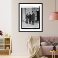 Historic Framed Print, Coolidge, Mrs. C. & Slemp, [2/12/24],  17-7/8" x 21-7/8"